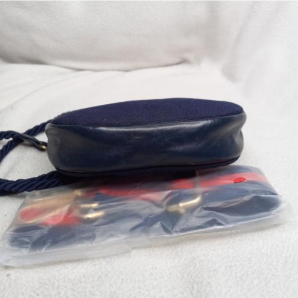 Authentic Vintage Gucci GG Monogram Web Clutch Fanny Bum Waist Belt Round Circle - Picture 7 of 11